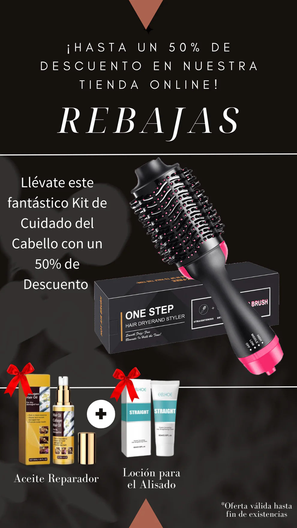 Cepillo Multifuncional 3 en 1  + regalo especial 🎁