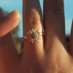 Anillo Girasol Giratorio